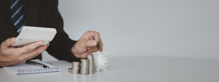 Individuals with savings, investing in stocks and funds to make money grow and generate profits in...