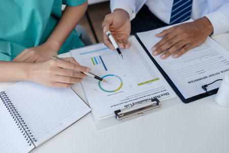 A joint meeting between doctors, a meeting summarizing the prescription of medicines and importing...
