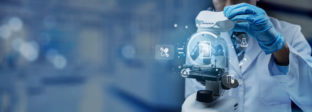 Laboratory assistants are investigating chemical reactions, medical scientists, chemical...