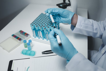 The laboratory is used for scientific research to test and research therapeutic vaccines, lab...