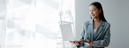 Businessmen work with private start-up companies, marketing department employees work to plan marketing, organize promotions, sell products and services of the company. Marketing planning concepts.の写真素材