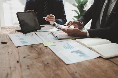 Presenting market reports, Meeting to summarize the financial condition of the company, Sit and...