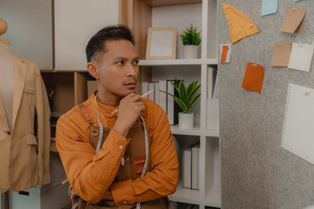 a fashion designer is under a lot of stress because he cannot figure out what his new collection...
