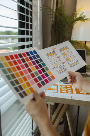 A web developer is analyzing data from his ideas to develop the structure and components of a...