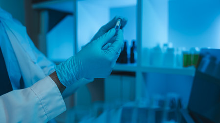 researchers working in the clinical laboratory, scientists working in the lab, science, chemists are...