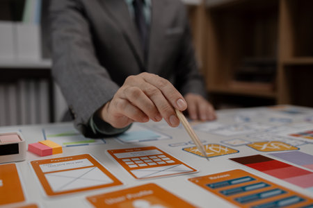drawing website ux ui app for mobile phone application and development template layout, UI...