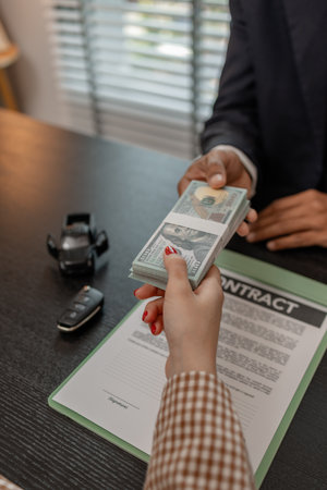 the car sale is completed after the contract is signed, hand over the car key after purchasing the...