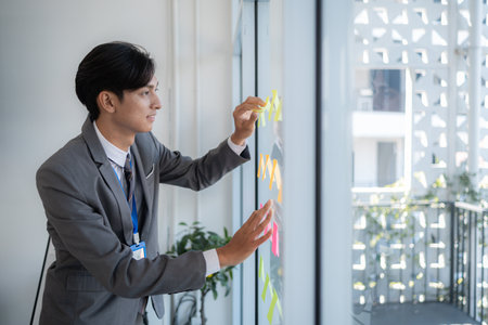 they are working in the office, marketing staff are working, accounting staff work in the office at the accounting office, startup, finance, company, department,の写真素材