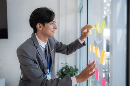they are working in the office, marketing staff are working, accounting staff work in the office at the accounting office, startup, finance, company, department,の写真素材