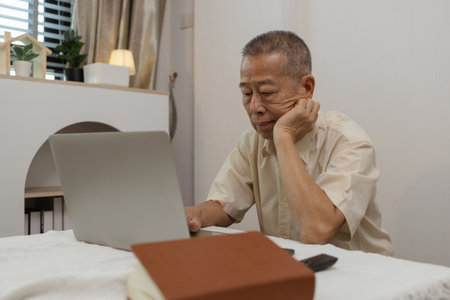 a father spends his retirement years comfortably in his home, a grandfather spends his free time...