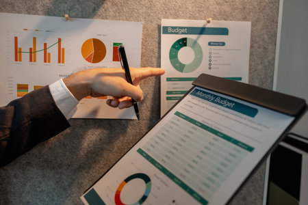chart-based statistical data is prepared by accounting staff to present the company's income and...