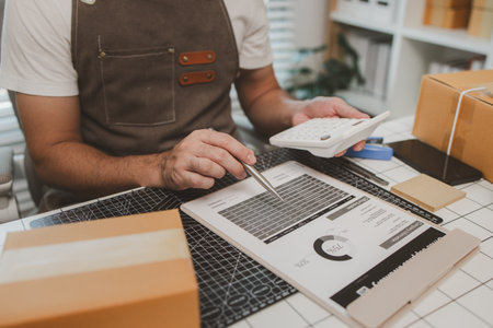 a packer is working in a room at a shipping company, an entrepreneur is a small business owner...