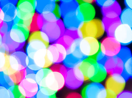 colorful light bokeh and the dark blackground