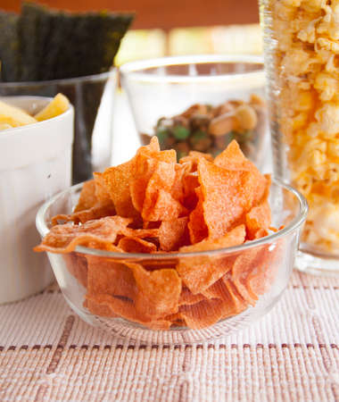 a crispy pork snack in first courseの写真素材