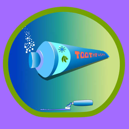 Image showing tube with toothpaste. The paste contains medicinal ingredients, this is shown in the...