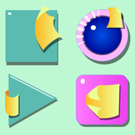 Image of several multicolored shapesのイラスト素材