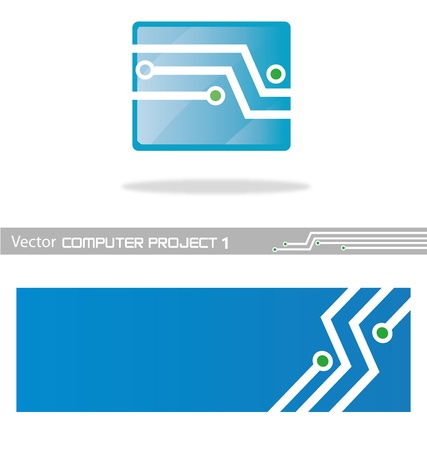 vector project computer 1のイラスト素材