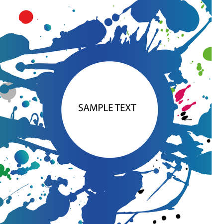 splash background with blank circleのイラスト素材