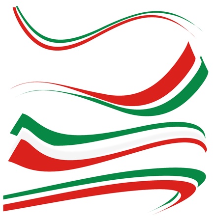 set italian flag のイラスト素材