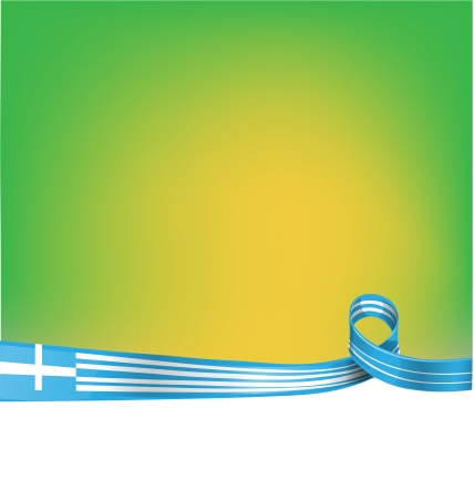 greek ribbon flag のイラスト素材