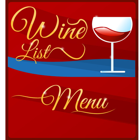 wine list menuのイラスト素材