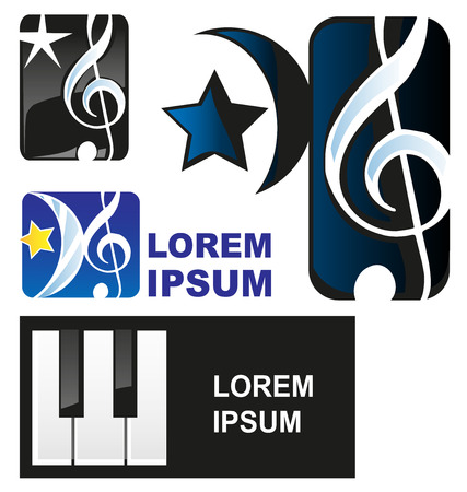Classical music symbol set isolatedのイラスト素材