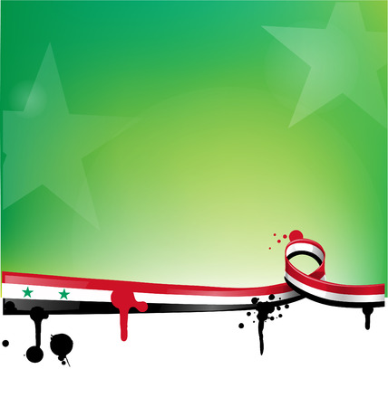 syria  flag on sky   backgroundのイラスト素材