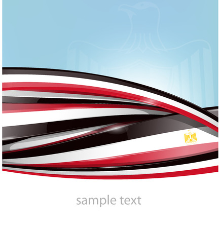 egypt flag on backgroundのイラスト素材