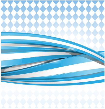 bavarian ribbon flag on blue backgroundのイラスト素材