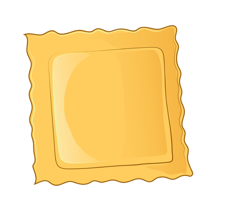 Ravioli pasta icon. Cartoon of ravioli pasta vector icon for web design isolated on white backgroundのイラスト素材
