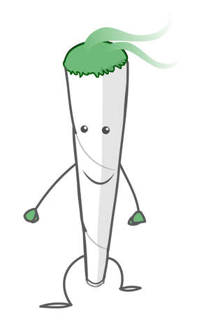 Joint Marijuana Cartoon Character Smoking. clip artのイラスト素材