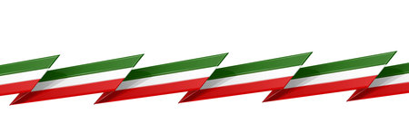 italian and mexican flag isolated on white backgroundのイラスト素材