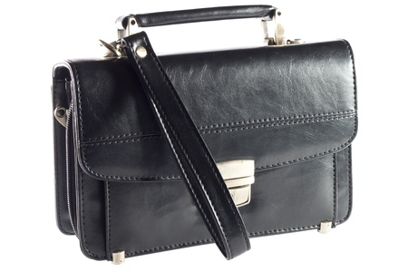 Black Man Bag isolated on the white backgroundの写真素材