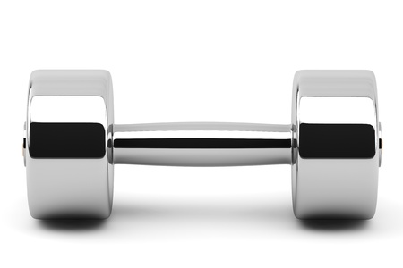 Closeup 2 kg Steel Dumbbells on a white backgroundの写真素材