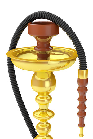 Eastern Glass Hookah on a white backgroundの写真素材