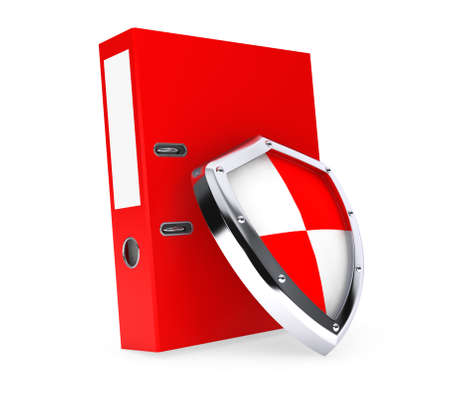 Achive Office Binder with Protection Shield on a white backgroundの写真素材