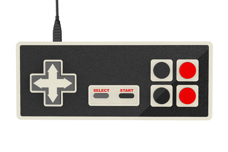 Retro Abstract Game Controller on a white background