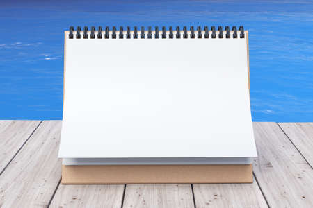 Blank Calendar in front of Ocean extreme closeup. 3d Renderingの写真素材