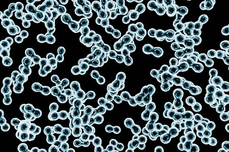 Science Concept. Bacteria cells extreme closeup.  3d Rendering