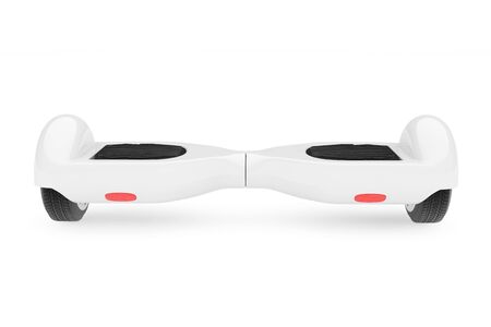 White Self Balancing Electric Scooter on a white background. 3d Rendering