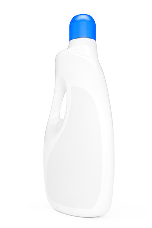 Plastic Detergent Container Bottle on a white background. 3d Renderingの写真素材