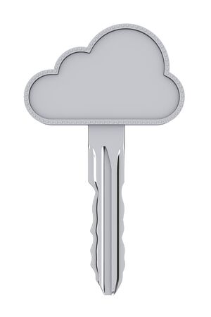 Internet Security Concept. Cloud Key on a white background. 3d Renderingの写真素材