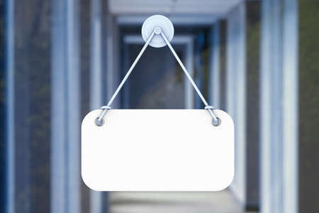 Blank Shop Door Signboard with Free Space for Your Design on a glass door background. 3d Renderingの写真素材