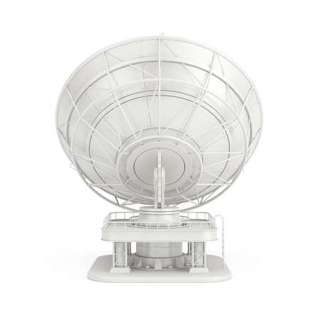 Big Satellite Dish Antenna Radar on a white background. 3d renderingの写真素材