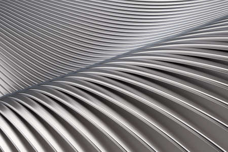 Abstract Metal Chrome Silver Shiny Texture Background extreme closeup. 3d Renderingの写真素材