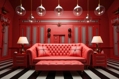 Santa Claus with Christmas Gift Boxes Art extreme closeup. Generative AIの素材