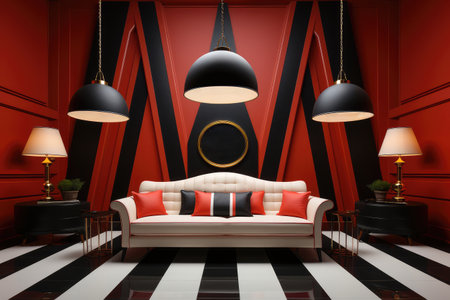 Santa Claus with Christmas Gift Boxes Art extreme closeup. Generative AIの素材