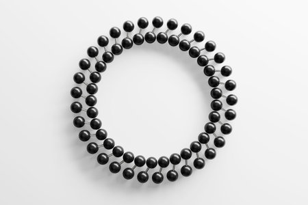 Abstract Circle Logo Round Frame on a white background. 3d rendering