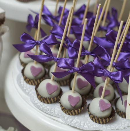 Wedding Cake - Bunch of Yummy Traditional Colorful Chocolate Cupcakesの写真素材
