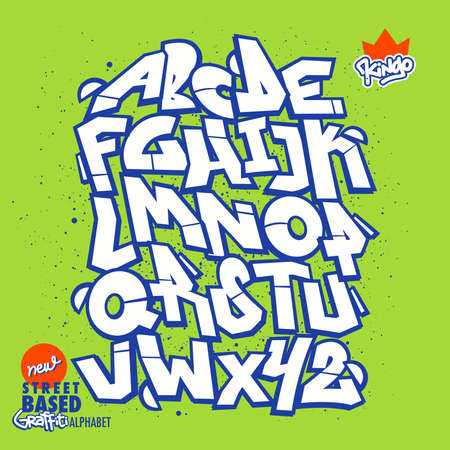 graffiti fontsのイラスト素材